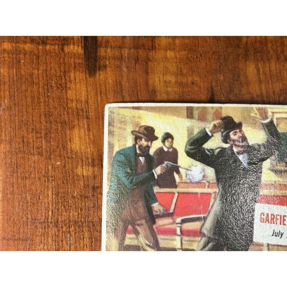 Lot of (2) 1954 Topps Scoop Scoops Garfield Shot #9 & President Lincoln Shot #6